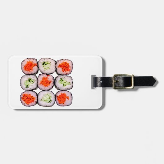 寿司ロール日本のな食糧テンプレート ラゲッジタグ (正面横)