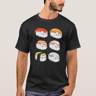 寿司六パック猫みんなで Tシャツ