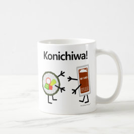 寿司及び醤油- Konichiwa! コーヒーマグカップ