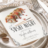 寿司夜大人誕生会 招待状