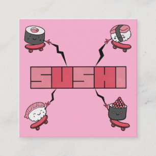 寿司大好き - 寿司への愛 - ASL ILY オブセッション スクエア名刺