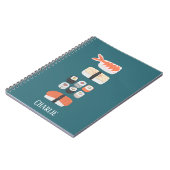 寿司好きのためのオリジナルノート ノートブック (左側)