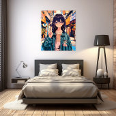 寿司娘アイコン アートパネル Art Panel｜GenerativeAI キャンバスプリント