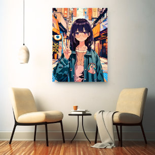 寿司娘アイコン アートパネル Art Panel|GenerativeAI キャンバスプリント