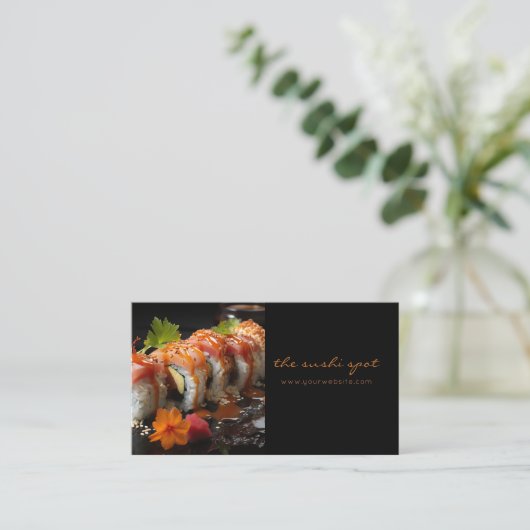 寿司屋すしシェフビジネスカード 名刺 (スタンド正面)