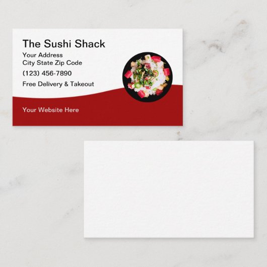 寿司屋と料理日本の店 名刺 (正面/裏面)