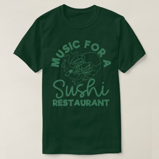 寿司屋の音楽 Tシャツ (デザイン正面)