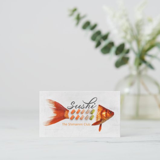 寿司屋、寿司屋、寿司屋 名刺 (スタンド正面)