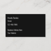 寿司店日本の編集可能名刺 名刺 (裏面)