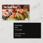 寿司店日本の編集可能名刺 名刺 (正面/裏面)