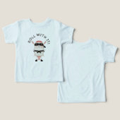 寿司忍者 子供Tシャツ 日本食 ティーシャツ (デザイン正面&裏面)