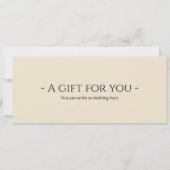 寿司愛好家のための寿司ナイトアウトギフト券 招待状 (裏面)