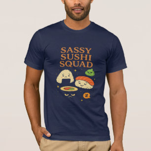 寿司愛好家のサッシー分隊ティー Tシャツ