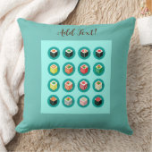 寿司愛好家の両面デザイン装飾用クッション追加文字 クッション (ブランケット)