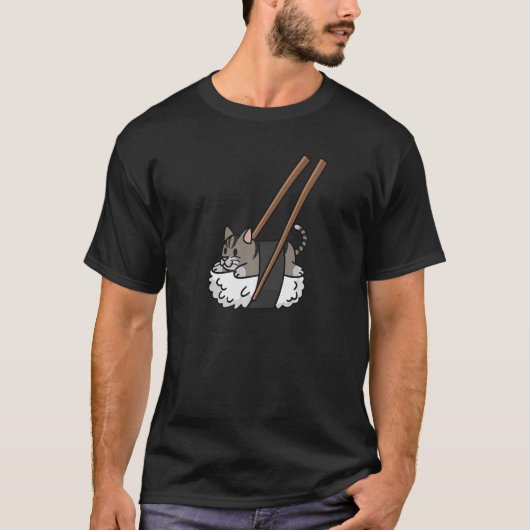 寿司握り猫ペット Tシャツ (正面)