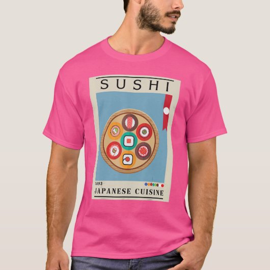 寿司日本の料理川井寿司絵画の芸術 Tシャツ (正面)
