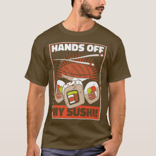 寿司日本の食まき寿司かわいいがPRを Tシャツ