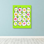 寿司時水彩わさび キャンバスプリント (インサイチュ (ウッドフロア))