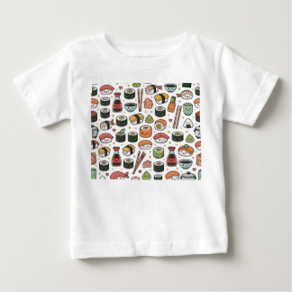 寿司柄 ベビーTシャツ