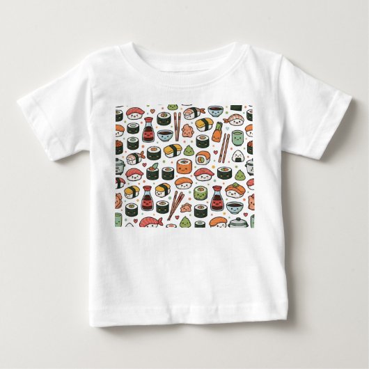 寿司柄 ベビーTシャツ (正面)