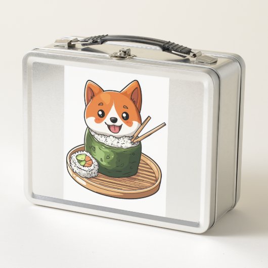 寿司柴犬 � おもしろフードドッグ メタルランチボックス (正面)
