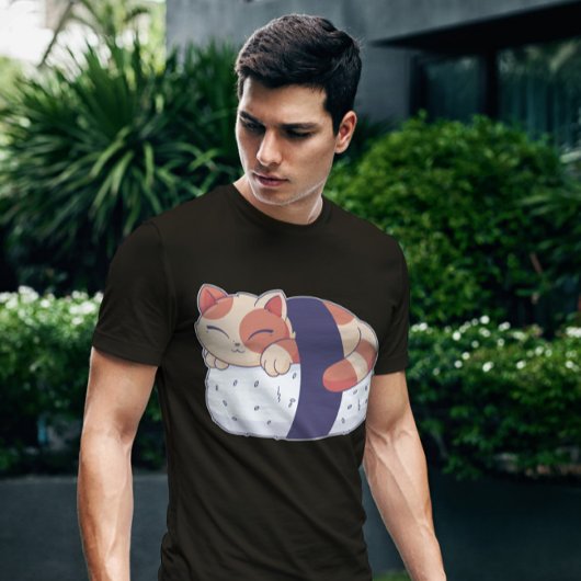 寿司猫の眠る動物 Tシャツ