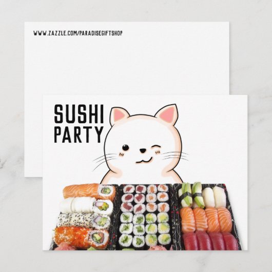 寿司猫はがき ポストカード (正面/裏面)