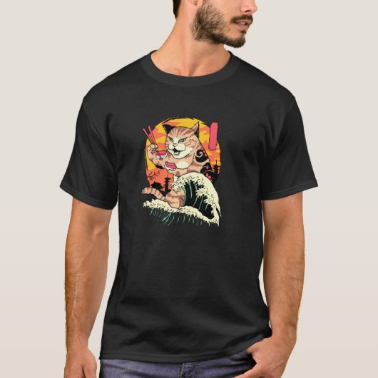 寿司猫プルオーバー Tシャツ (正面)