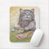 寿司猫-天ぷらのうどんのマウスパッド マウスパッド (マウス)