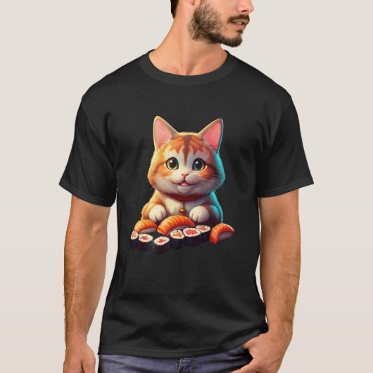 寿司猫 Tシャツ (正面)
