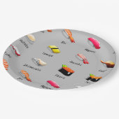 寿司紙パーティープレート ペーパープレート (アングル)