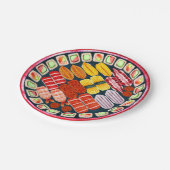 寿司誕生パーティー用品紙プレート ペーパープレート (アングル)