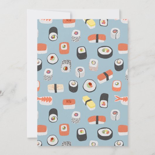 寿司誕生会 招待状 (裏面)