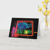 寿司誕生日カード カード (黄色い花)