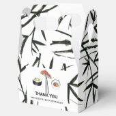 寿司誕生日シンプルでエレガントな黒白 フェイバーボックス (オープン)