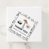 寿司誕生日パーソナライズされた白黒 フェイバータグ (インサイチュ)