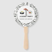 寿司誕生日パーティーモダンパーソナライズされた写真 ハンドファン (正面)
