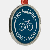 寿司走自転車の機械 メタルオーナメント (右)