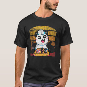 寿司転が日本のグルメ動物パンダ Tシャツ