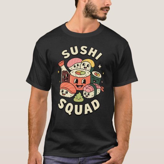 寿司部 寿司 刺身 おもしろ グッズ Tシャツ (正面)
