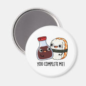 寿司醤油おもしろいプリン完成 マグネット (正面/裏面)