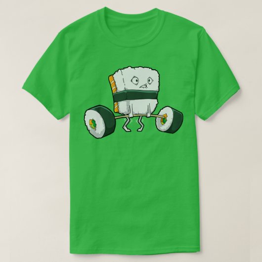 寿司重量挙げアニメ Tシャツ (デザイン正面)