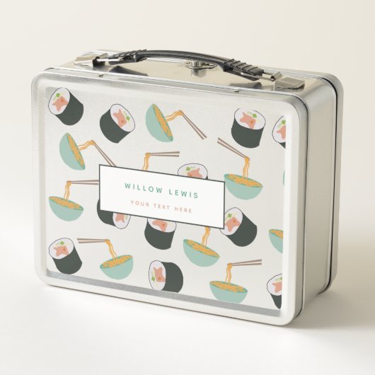 寿司麺類型学校 メタルランチボックス (裏面)