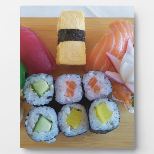 寿司 アジア 魚 ご飯 食べ物 フォトプラーク (正面)
