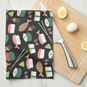 寿司 キッチンタオル (四つ折り)