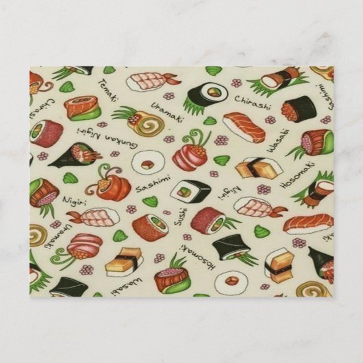寿司 ポストカード (正面)