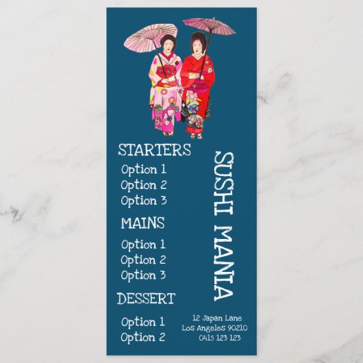 寿司　和食レストラン　寿司　夕食メニュー メニュー (正面)