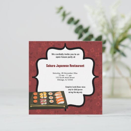 寿司 招待状 (スタンド正面)