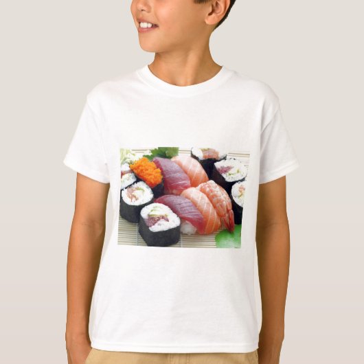 寿司 日本料理 寿司刺身 新鮮 ロール Tシャツ (正面)