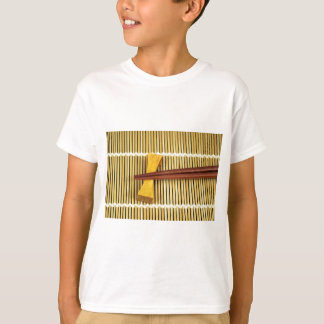 寿司 箸 先生 マスター 木 竹 Tシャツ